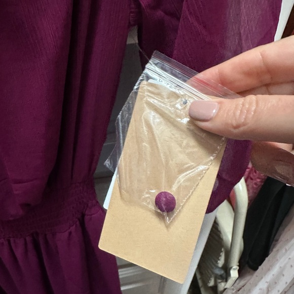 Halogen off shoulder maxi dress. Plum fairy color (purple/wine color) Size small - Picture 4 of 6